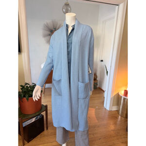 NWT MAX SPORT Cerulean Long Cardigan Sweater Size L